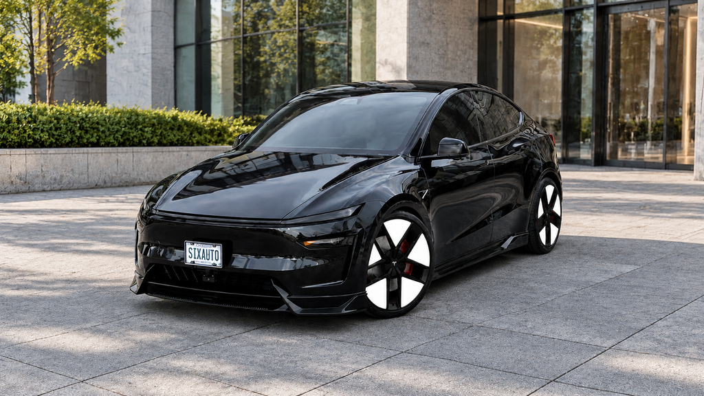 Tesla Roadster-Inspired Custom Forged Wheels – Gloss Black & White | All Tesla Models