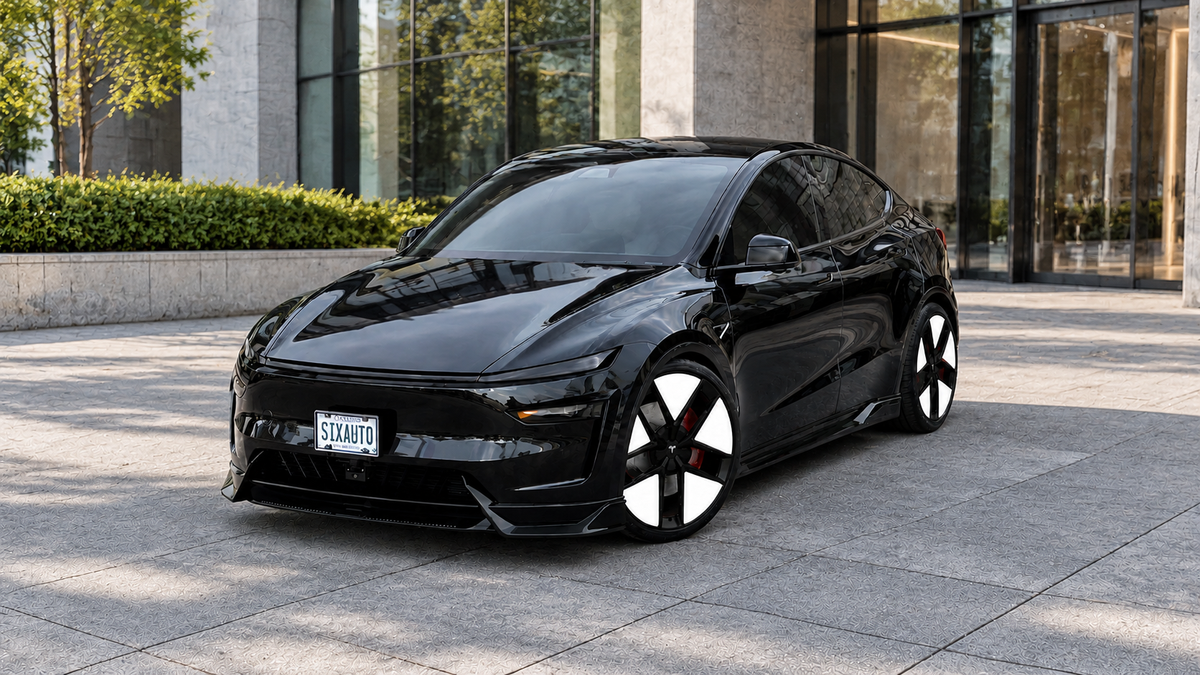 Tesla Roadster-Inspired Custom Forged Wheels – Gloss Black & White | All Tesla Models