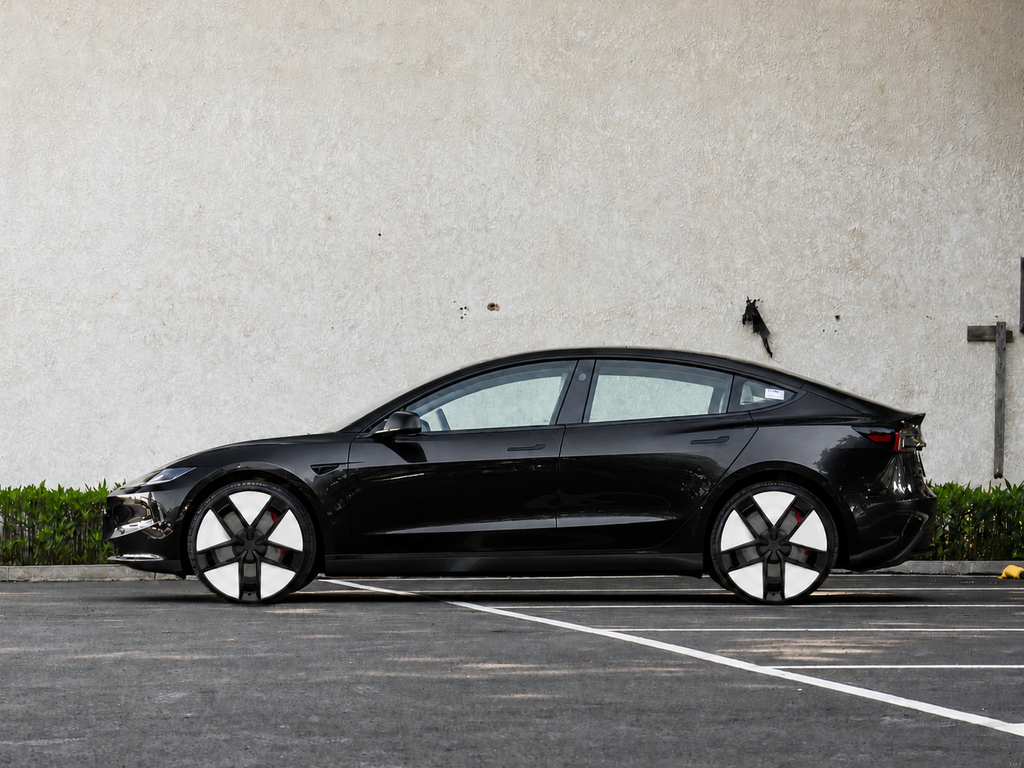 Tesla Roadster-Inspired Custom Forged Wheels – Gloss Black & White | All Tesla Models