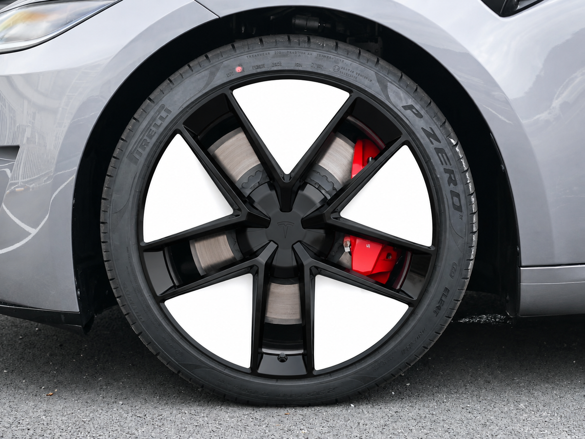 Tesla Roadster-Inspired Custom Forged Wheels – Gloss Black & White | All Tesla Models