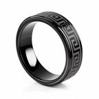 Tesla Smart Key Ring for Model 3/Y – Zirconia Ceramic RFID Key Model 3 Y Black Geometric Band