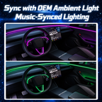 Tesla Steering Wheel Ambient Light for Model 3 Highland /Y Juniper & YL