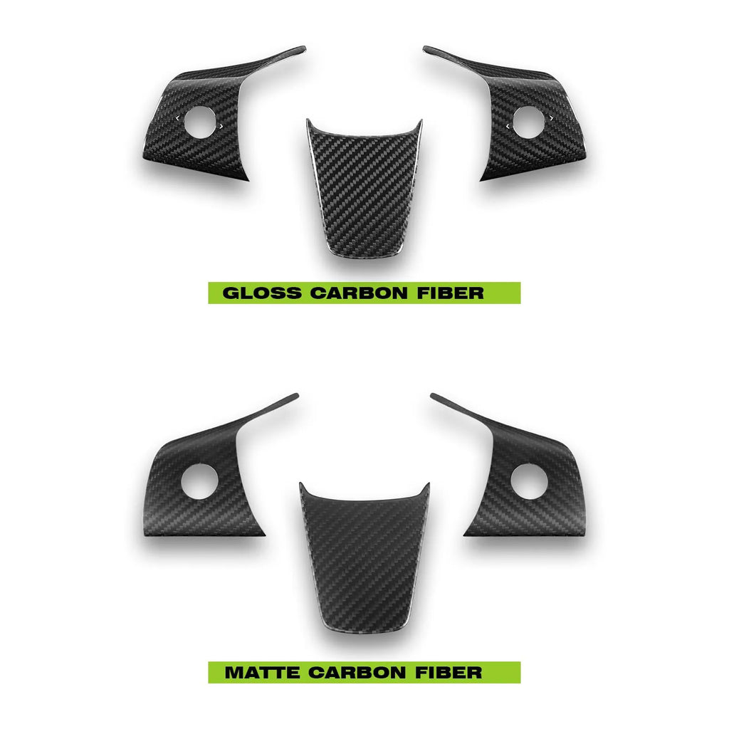 True Carbon Fiber Steering Wheel Patch for Tesla Model 3/Y