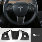 True Carbon Fiber Steering Wheel Patch for Tesla Model 3/Y