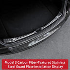 Trunk Guard Plate for Tesla Model 3/Y – Stainless Steel, Black Titanium Coating