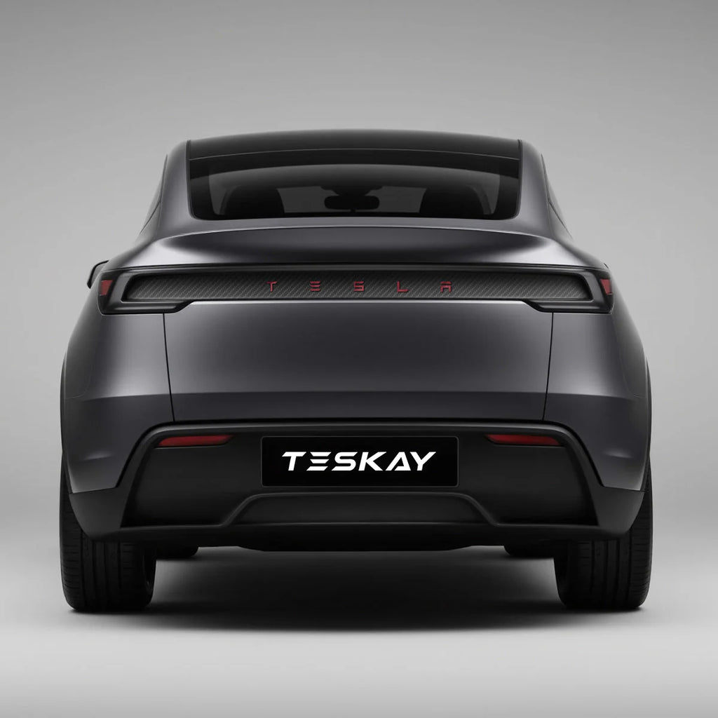 Trunk Tailgate Applique for Tesla Model Y Juniper - Real Dry Molded Carbon Fiber - Teskay