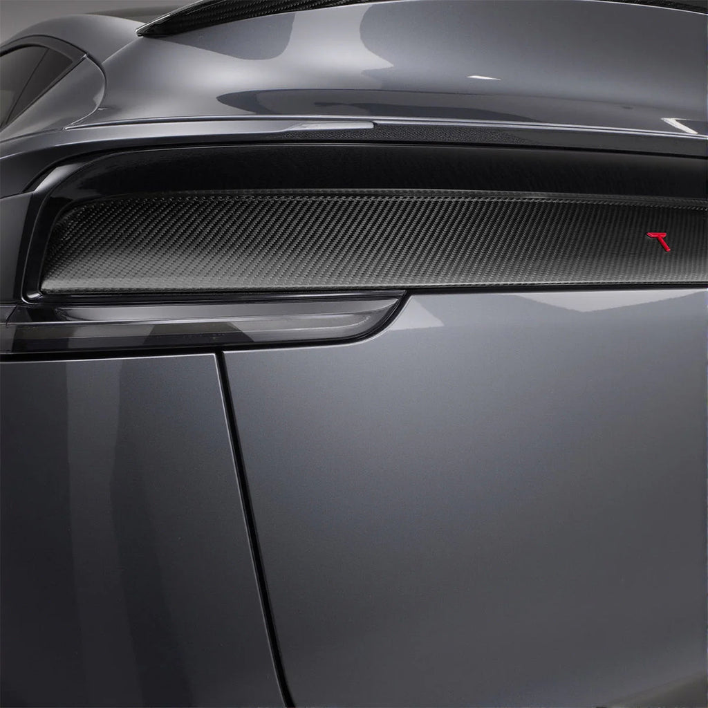Trunk Tailgate Applique for Tesla Model Y Juniper - Real Dry Molded Carbon Fiber - Teskay