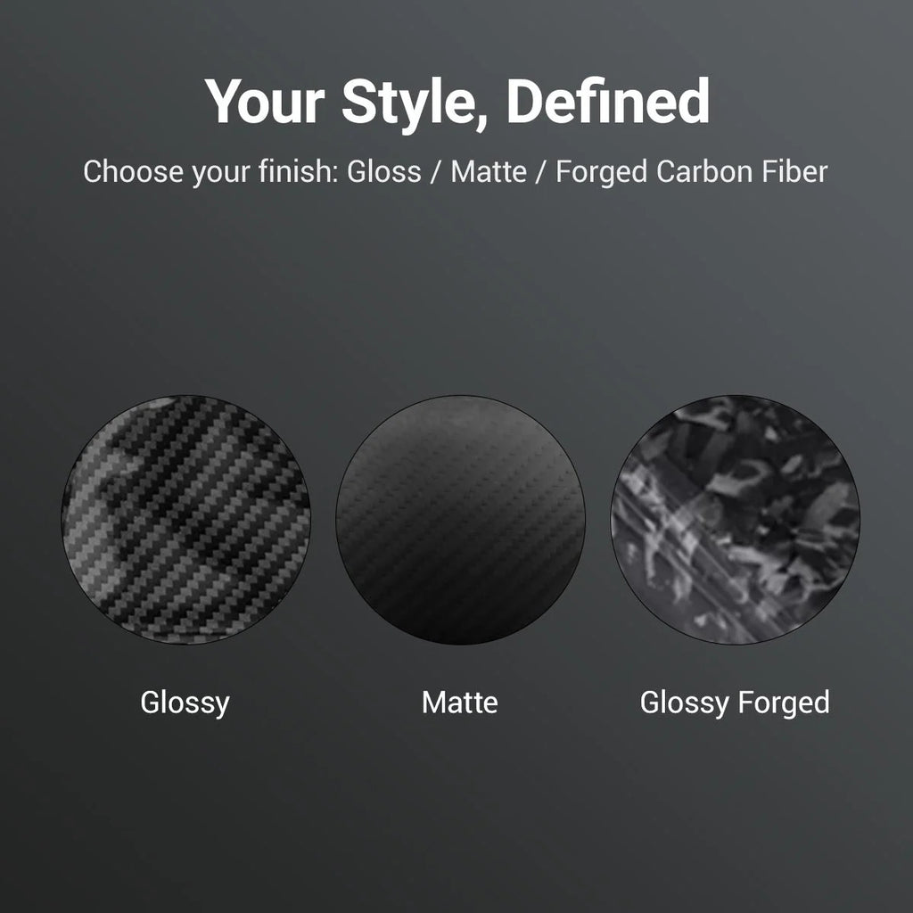 Trunk Tailgate Applique for Tesla Model Y Juniper - Real Dry Molded Carbon Fiber - Teskay