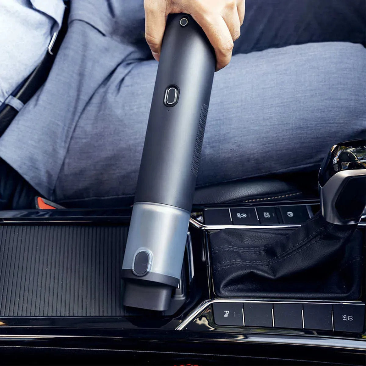 Two-in-One Cordless Vacuum Cleaner and Tire Inflator for Tesla – Handheld, HEPA Filter, High Suction Power, Smart Inflation