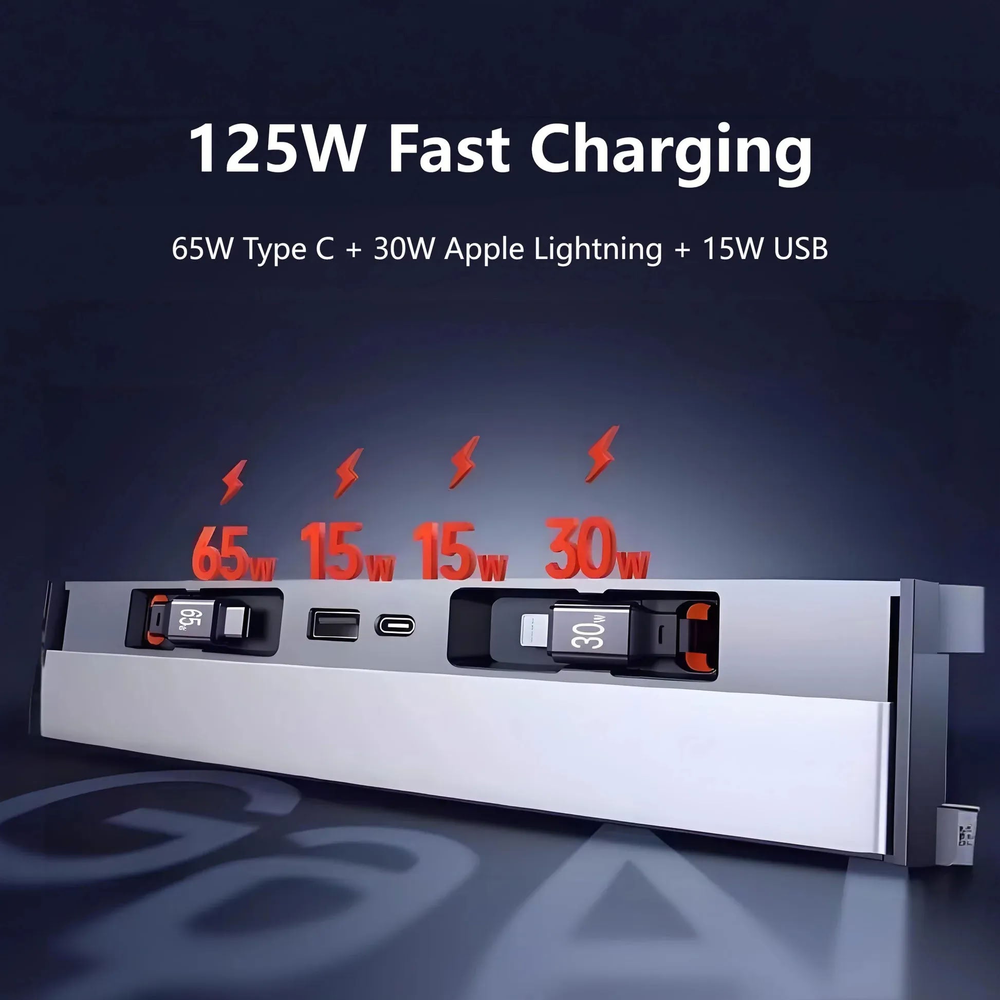 USB Hub Docking Station for Tesla Model Y Juniper/ Model 3 Highland: 125W Ultra-Fast Charging, Smart Temperature Control, Seamless Integration