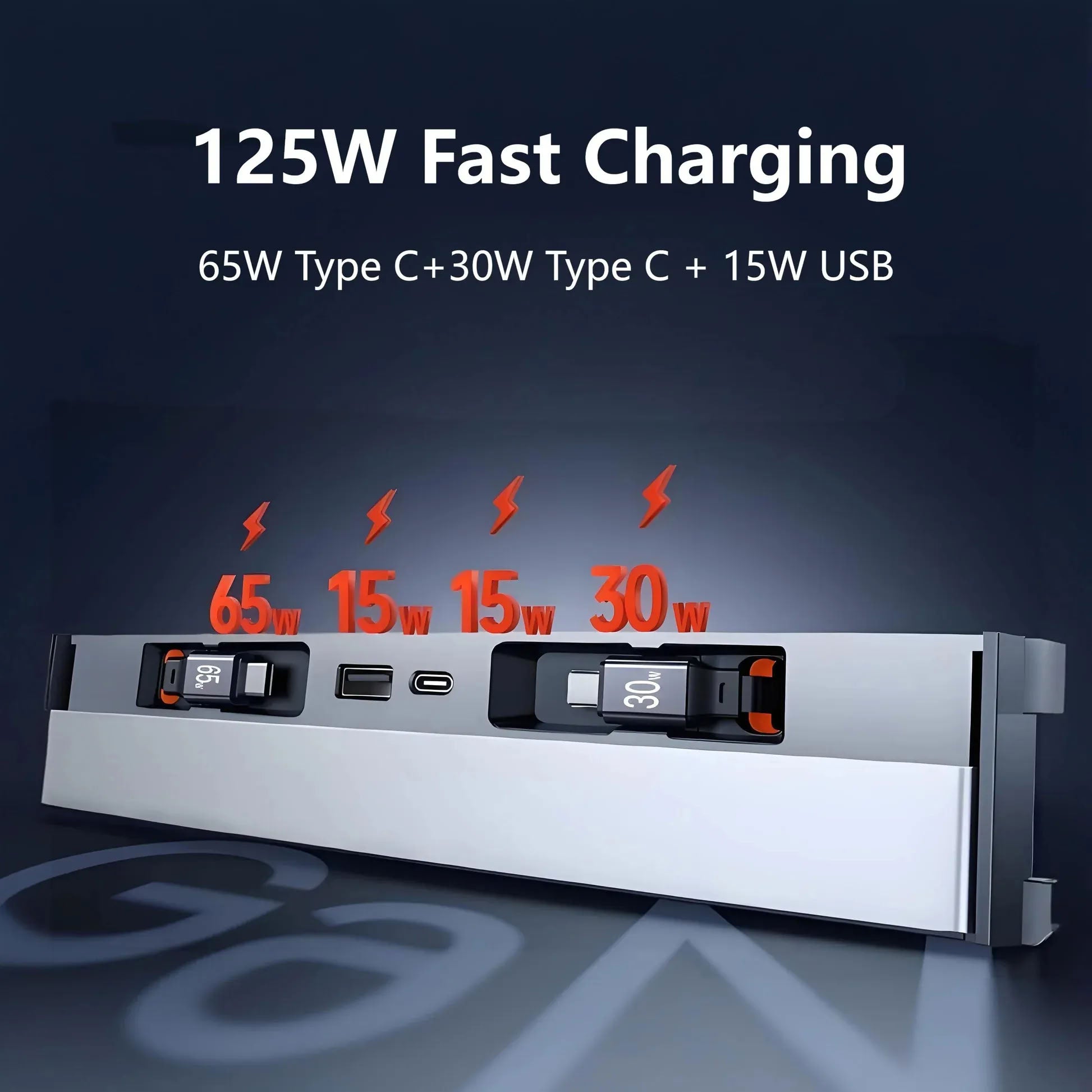 USB Hub Docking Station for Tesla Model Y Juniper/ Model 3 Highland: 125W Ultra-Fast Charging, Smart Temperature Control, Seamless Integration
