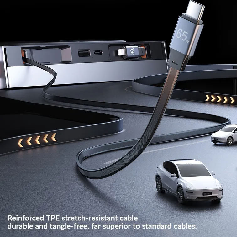 USB Hub Docking Station for Tesla Model Y Juniper/ Model 3 Highland: 125W Ultra-Fast Charging, Smart Temperature Control, Seamless Integration