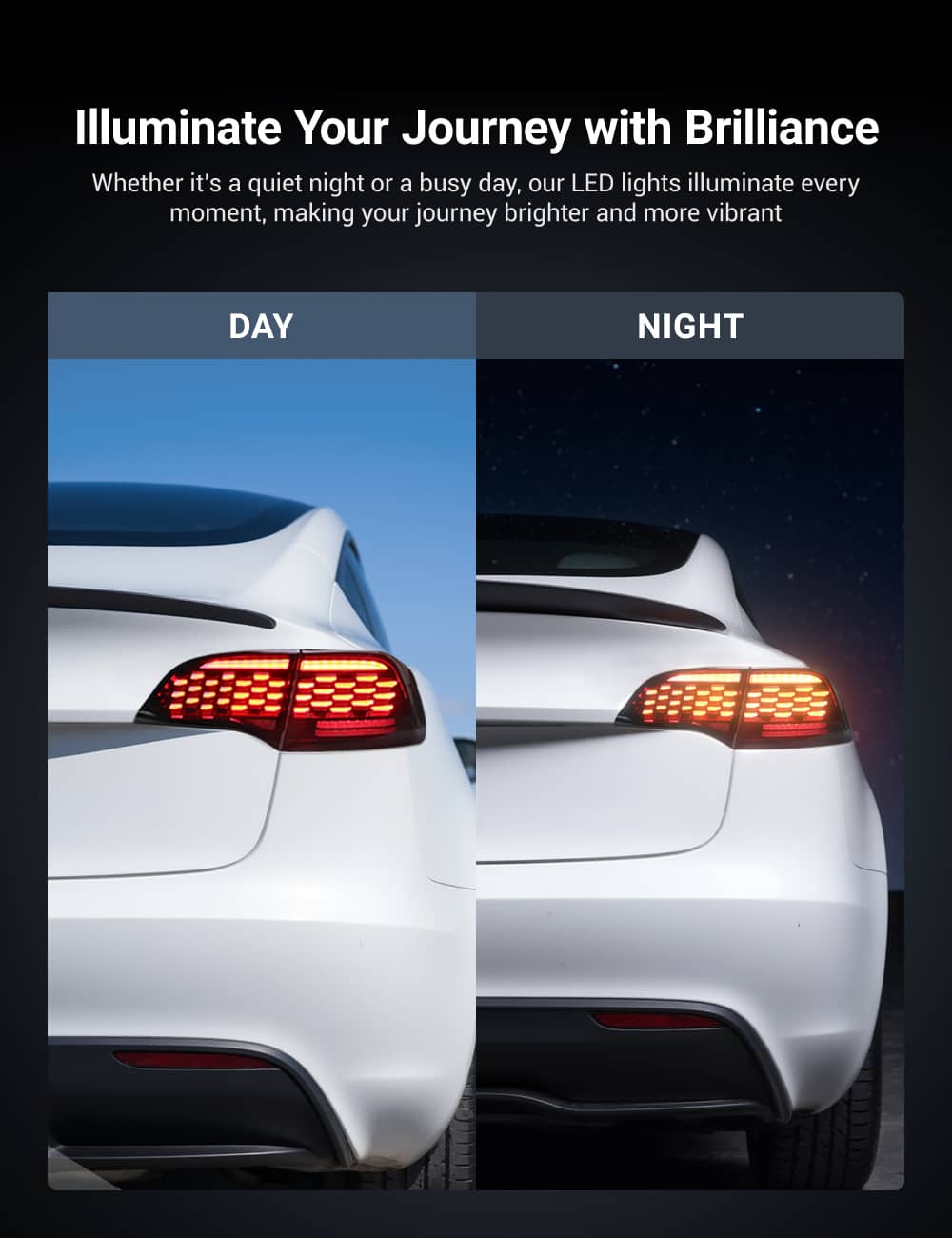 Upgraded Starlight LED Tail Light for Model 3/Y