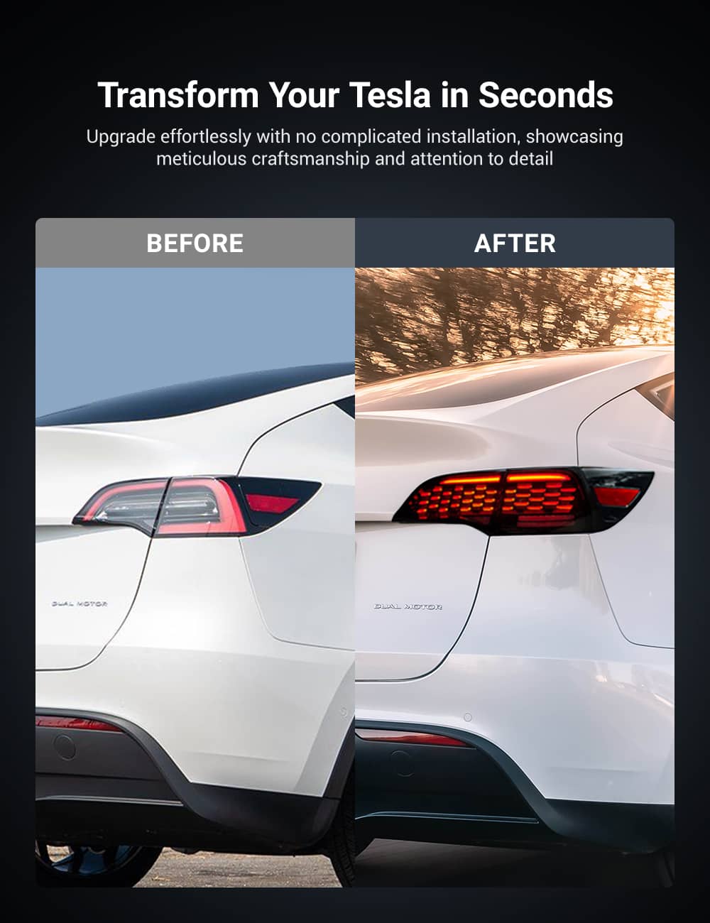 Upgraded Starlight LED Tail Light for Model 3/Y