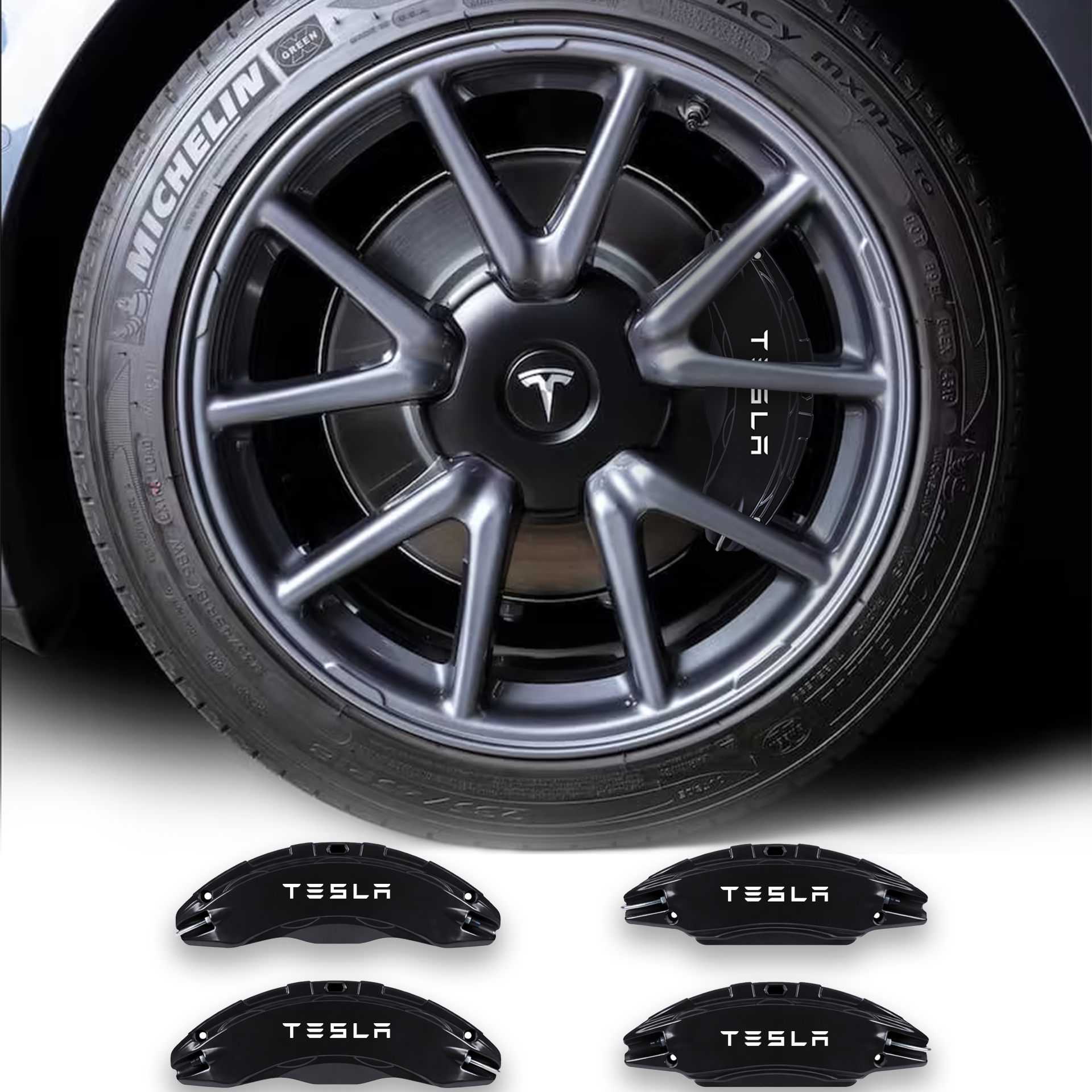 Upgraded Tesla Model 3/Y brake caliper covers – for 18-21 inch wheels-Teskay