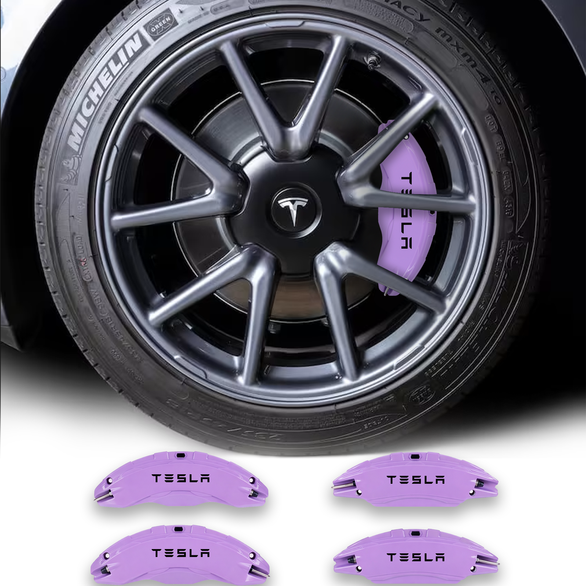 Upgraded Tesla Model 3/Y brake caliper covers – for 18-21 inch wheels-Teskay