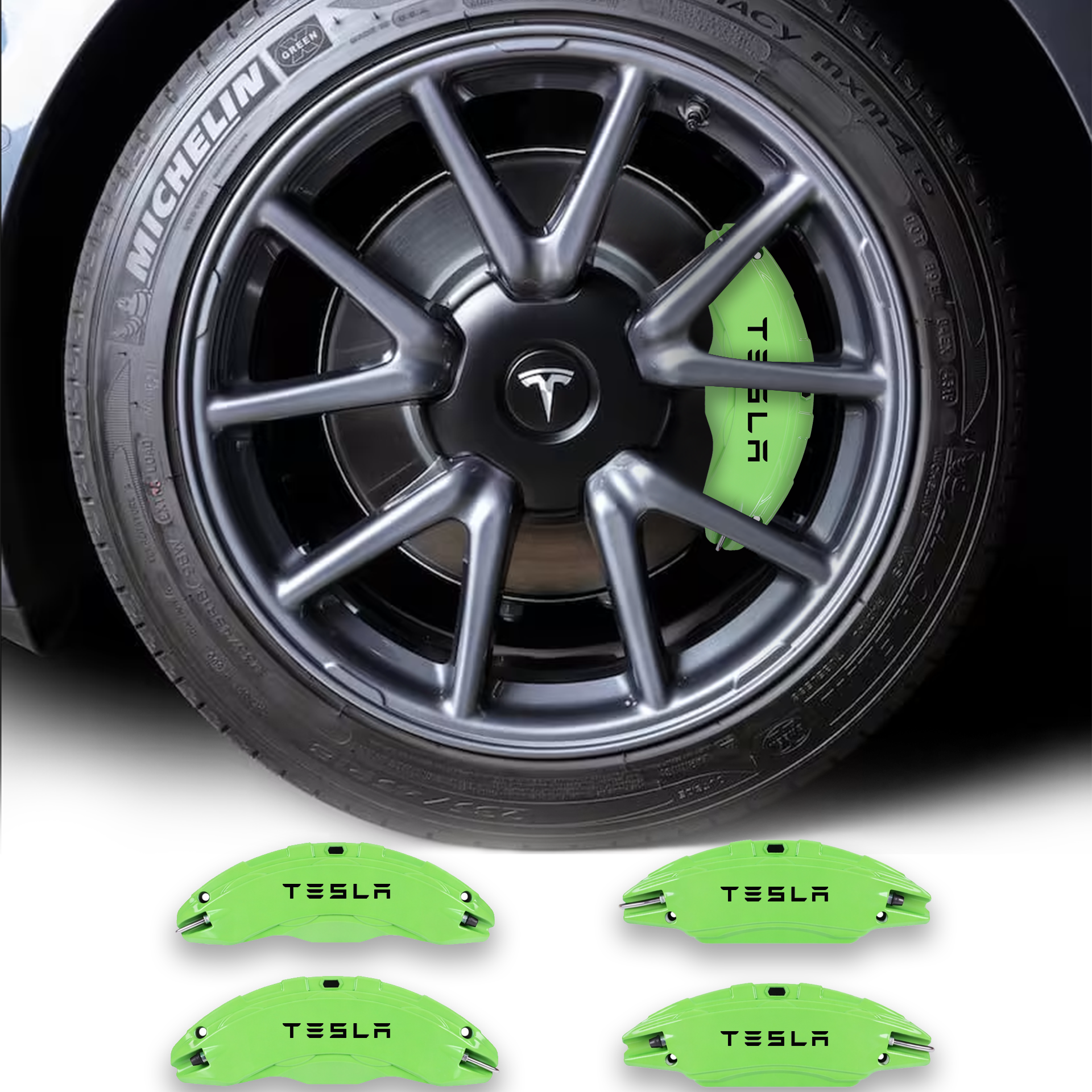 Upgraded Tesla Model 3/Y brake caliper covers – for 18-21 inch wheels-Teskay