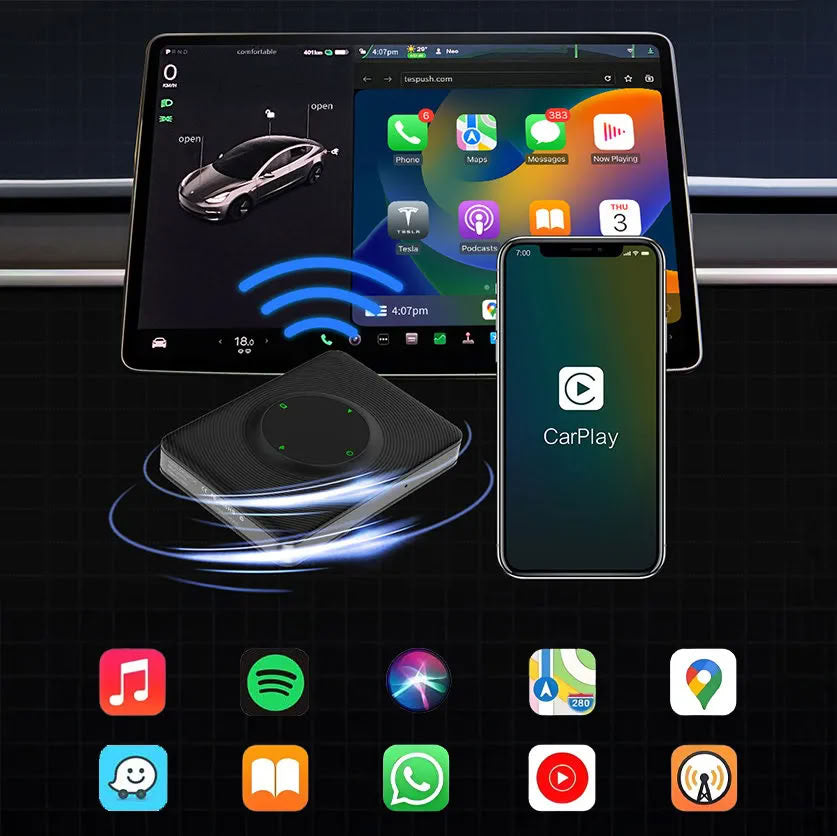 Wireless Apple CarPlay Adapter for Tesla