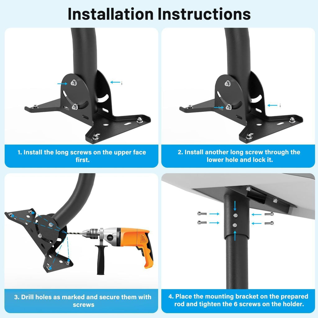 Adjustable Roof Wall Mount Kit V4 for Starlink Gen3 - Teskay