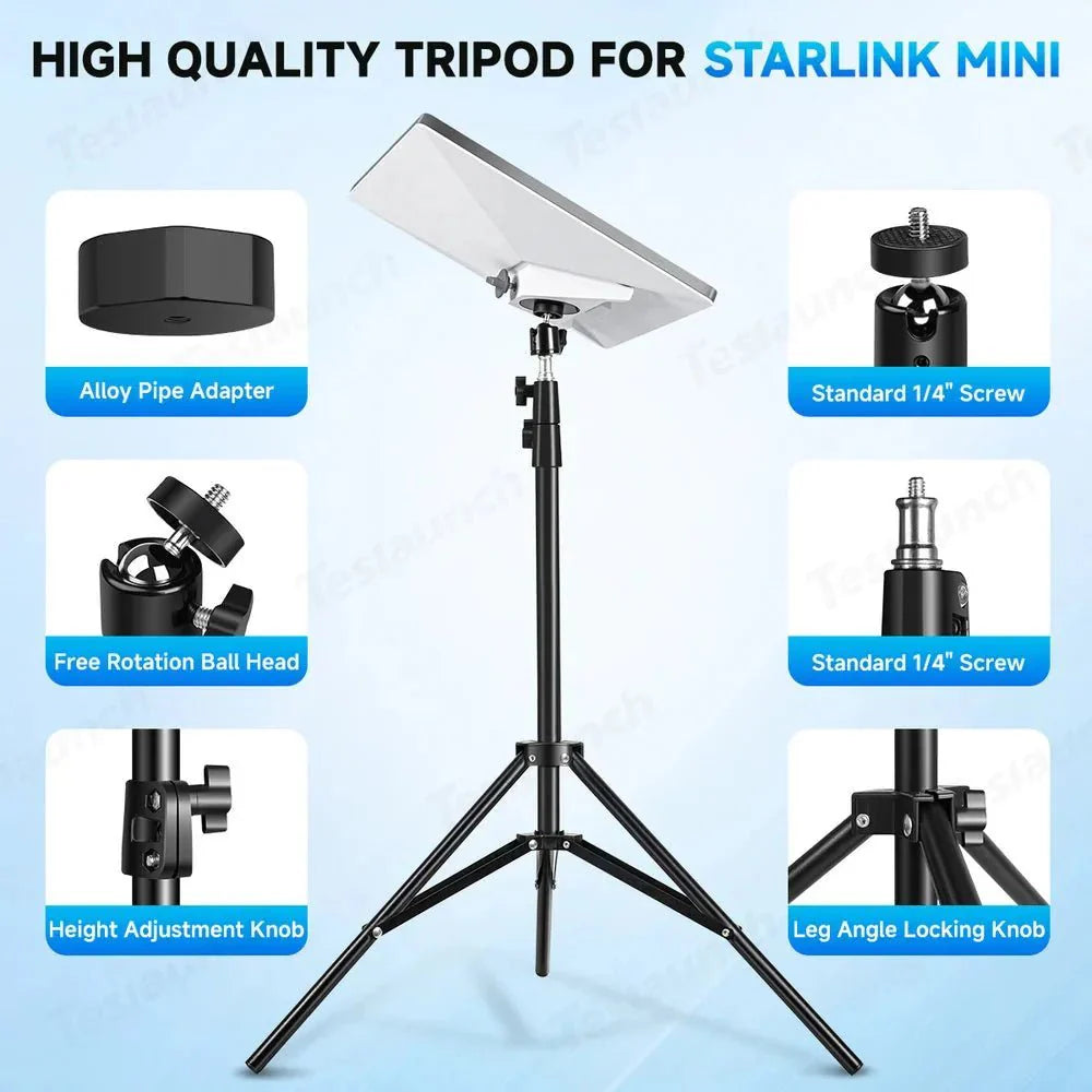 Adjustable Starlink Mini Tripod with 1/4-20 Thread Mount - Teskay