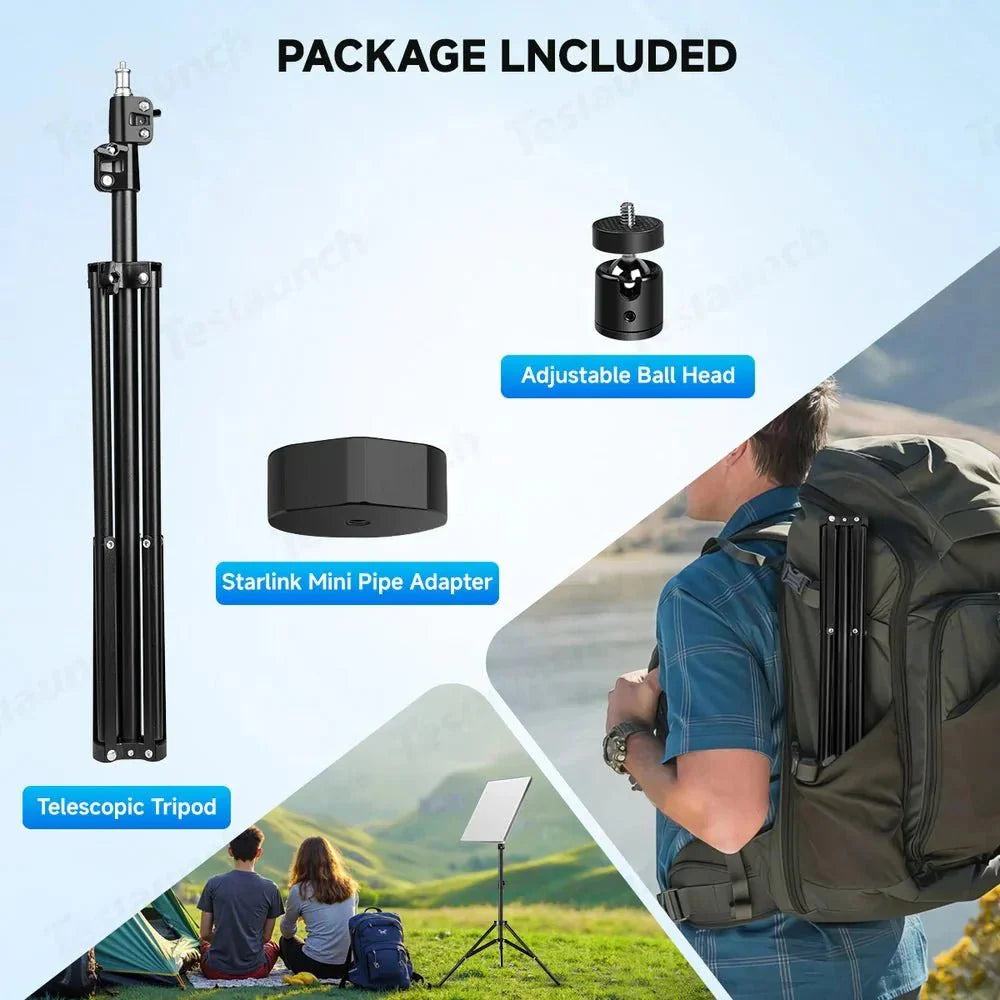 Adjustable Starlink Mini Tripod with 1/4-20 Thread Mount - Teskay