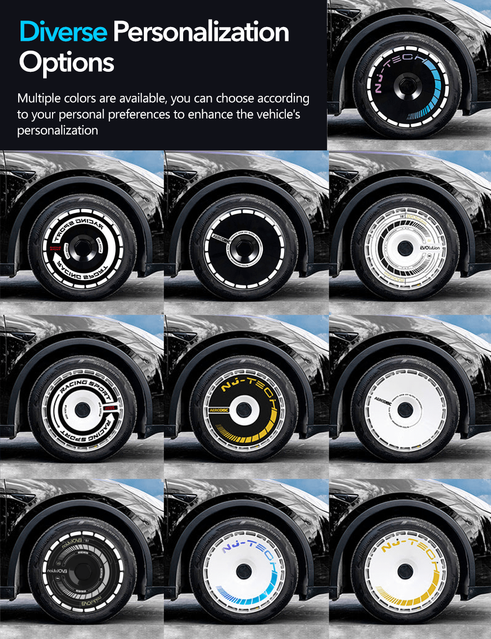 Aero DISC Wheel Covers for Model Y / Model 3