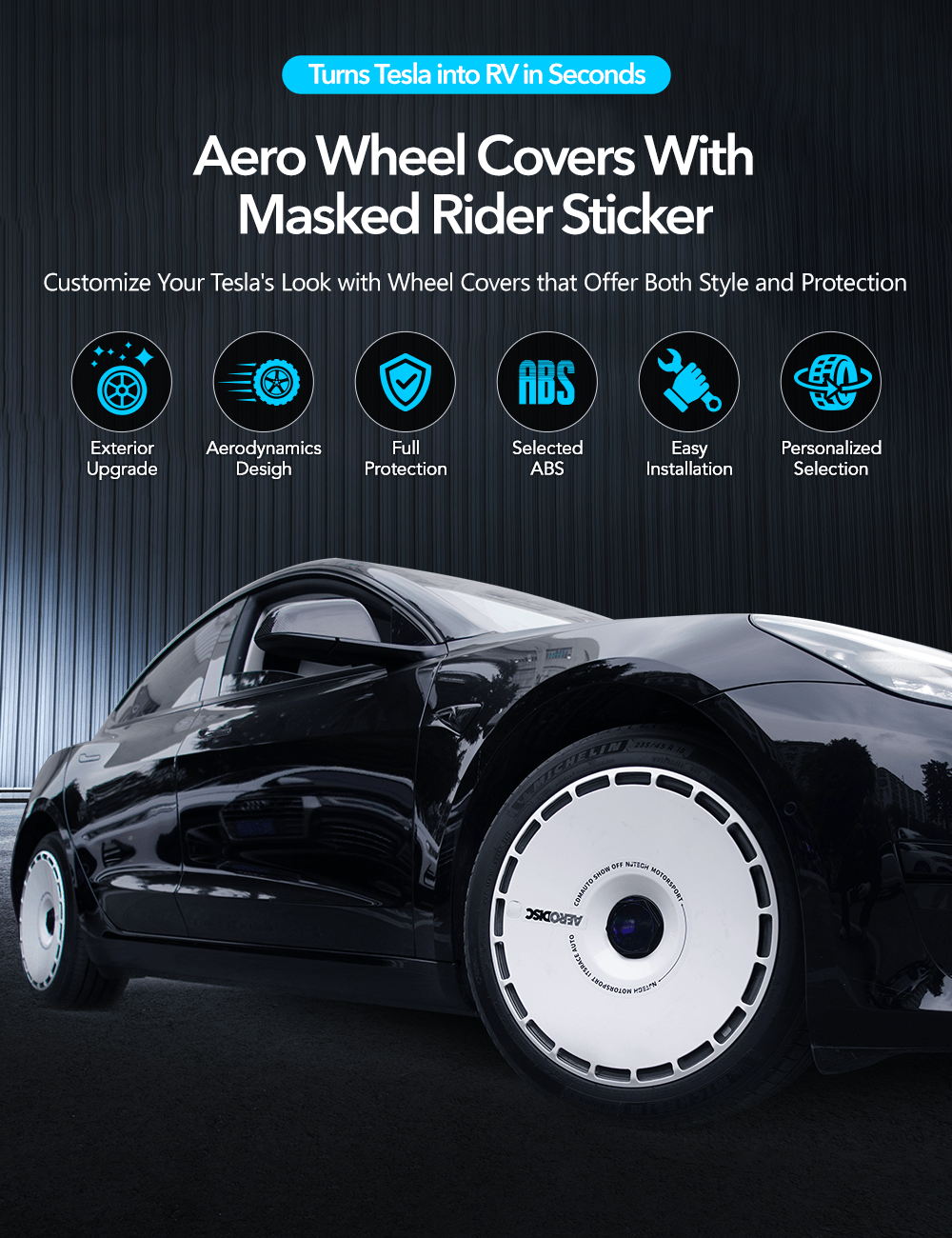 Aero DISC Wheel Covers for Model Y / Model 3