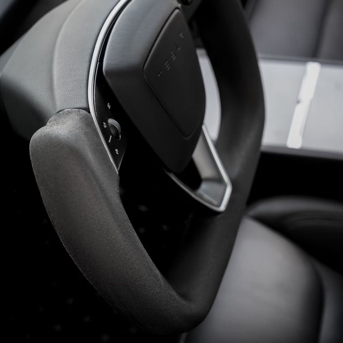 Alcantara Yoke Steering Wheel for Model 3 Highland/Model Y Juniper - Teskay