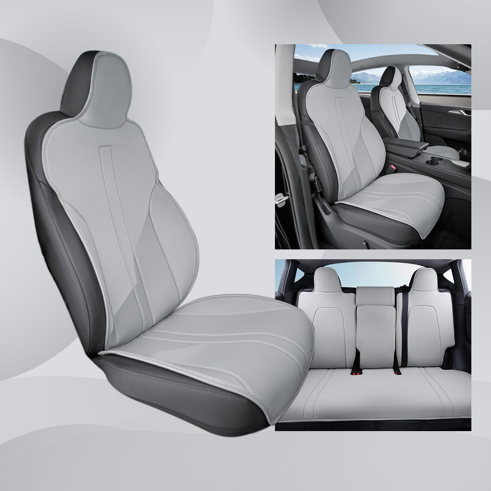 All Season Nappa Leather Seat Cover for Tesla Model 3/Y - Teskay