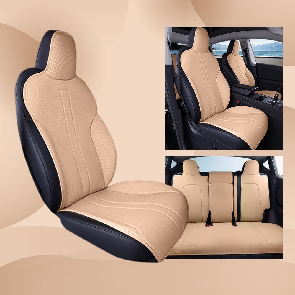 All Season Nappa Leather Seat Cover for Tesla Model 3/Y - Teskay