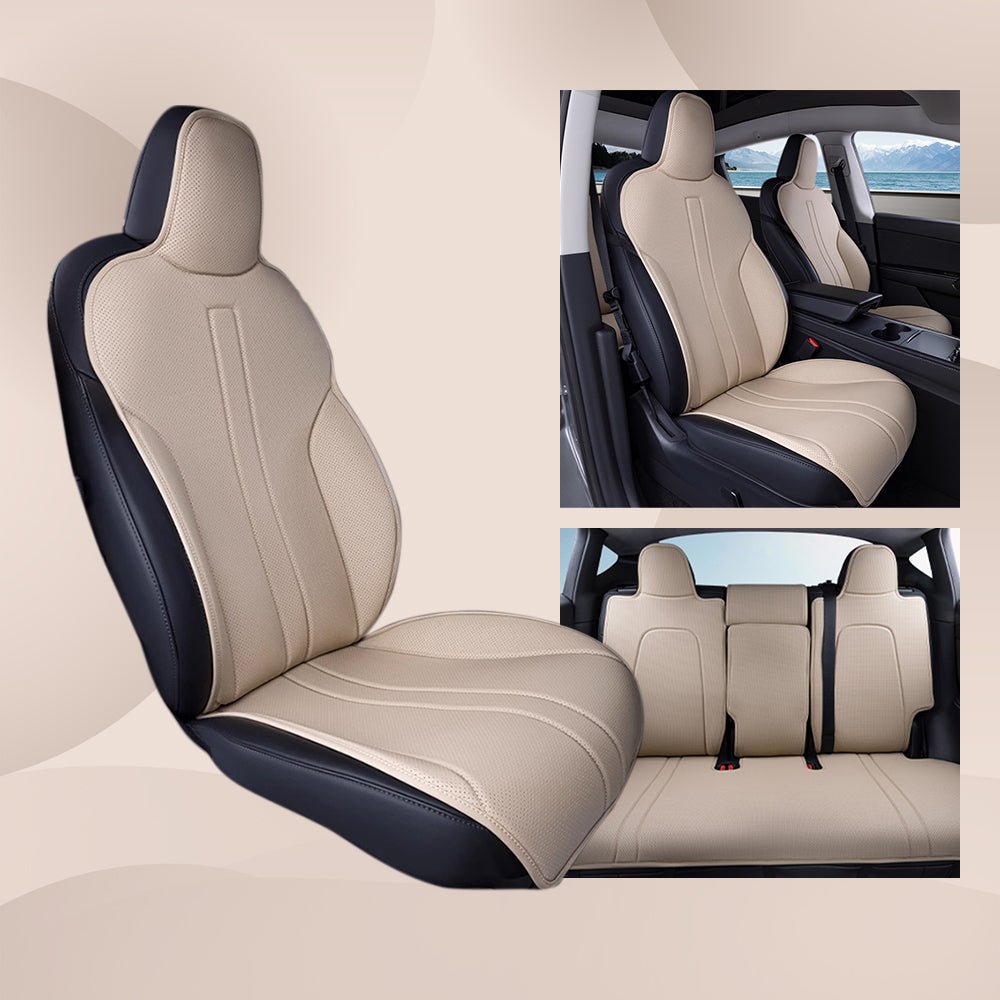 All Season Nappa Leather Seat Cover for Tesla Model 3/Y - Teskay