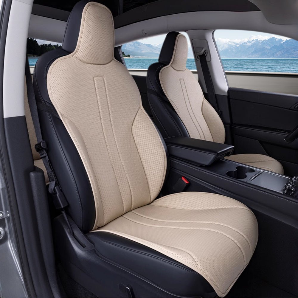 All Season Nappa Leather Seat Cover for Tesla Model 3/Y - Teskay