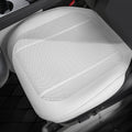 All-Wheather Nappa Leather Car Seat Covers for Tesla Model 3/Y/S/X Tesla Model 3 Y S X Front Row Seat Covers (1 Piece) Elegant White