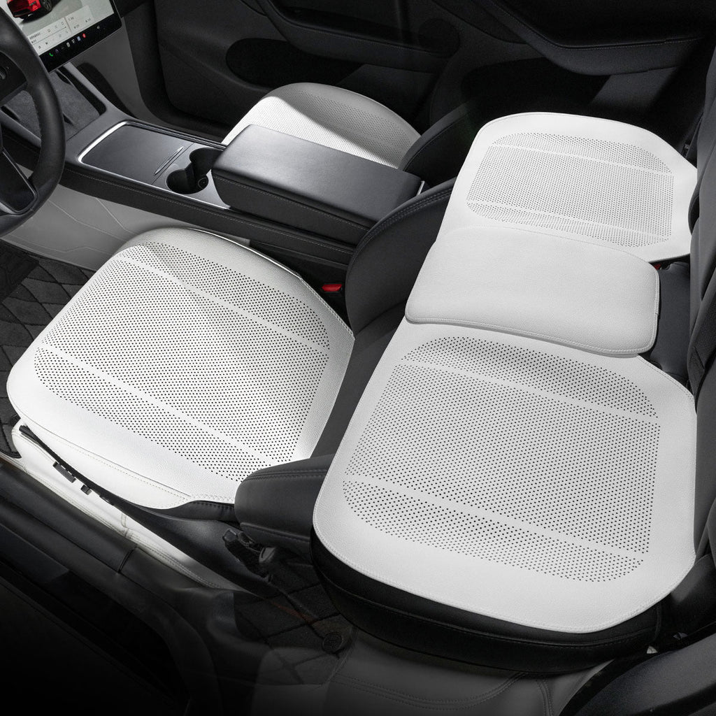 All-Wheather Nappa Leather Car Seat Covers for Tesla Model 3/Y/S/X - Teskay