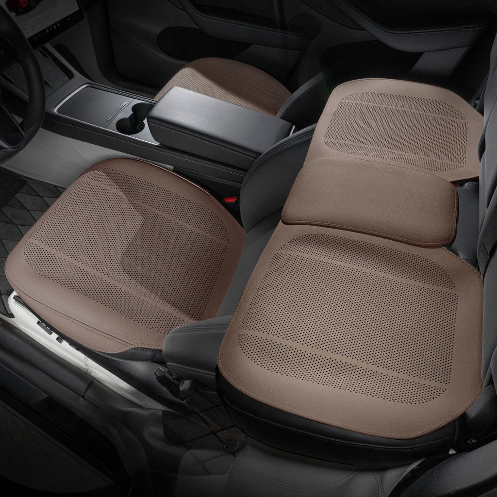 All-Wheather Nappa Leather Car Seat Covers for Tesla Model 3/Y/S/X - Teskay