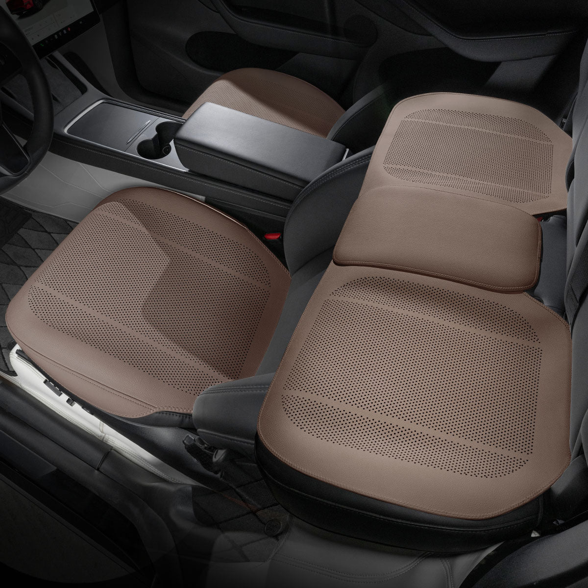 All-Wheather Nappa Leather Car Seat Covers for Tesla Model 3/Y/S/X - Teskay