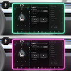 Model 3/Y Music-Synced RGB Ambient Lighting With Wireless Charging Phone Mount