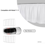 Retractable Ice Silk Side Window Sunshade Curtains for Tesla Model 3 & Y