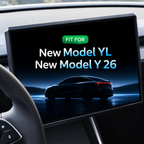 Cyber Silicone Screen Edge Protector Frame for Tesla Model 3 Highland & Model Y Juniper 26Model Y Juniper Model YL(16 inches) Black