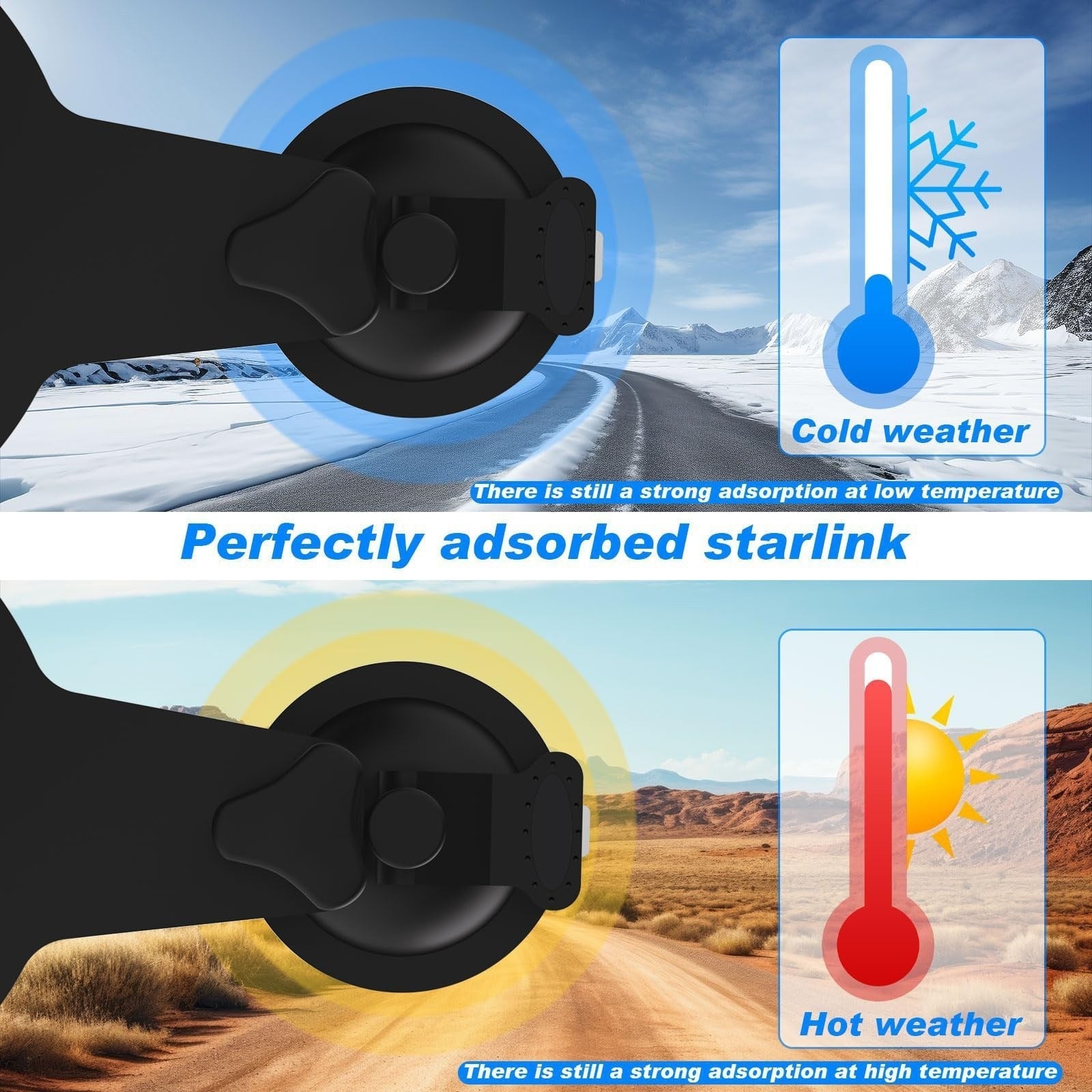 Car Roof Suction Cup Mount for Starlink Mini - Teskay