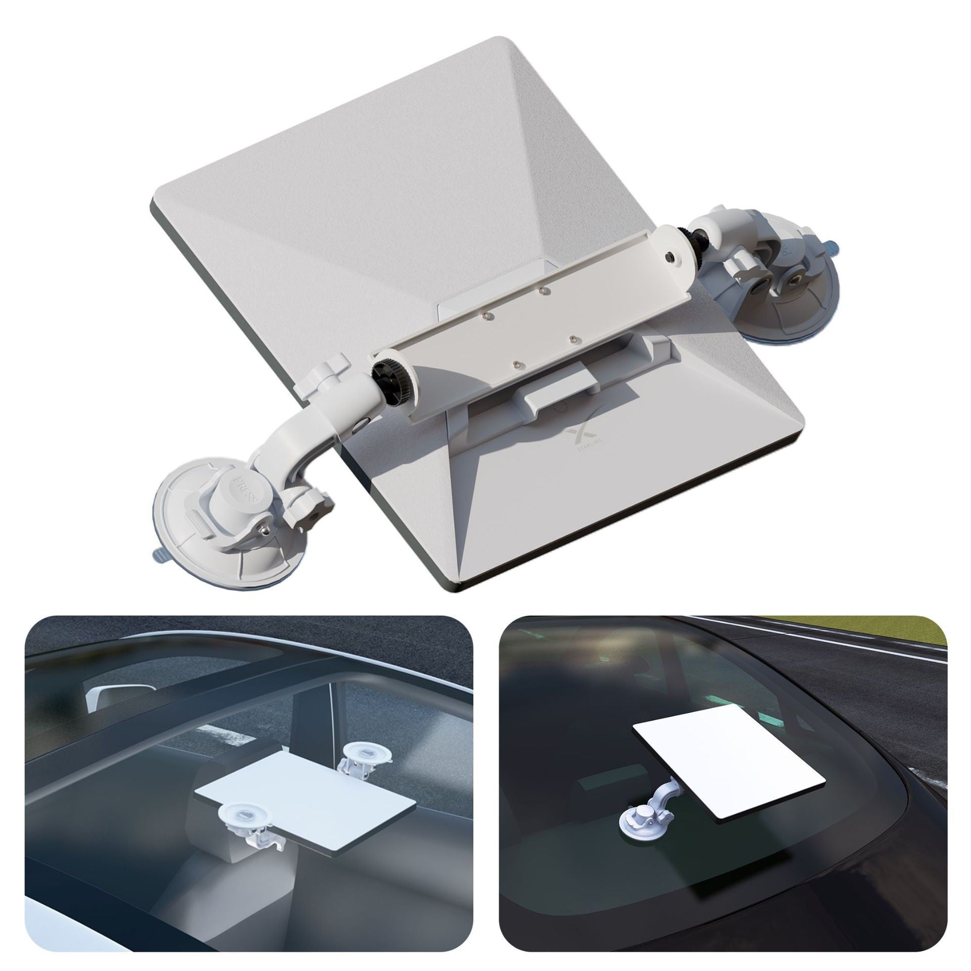 Car Roof/Window Suction Cup Mount Bracket for Starlink Mini - Teskay