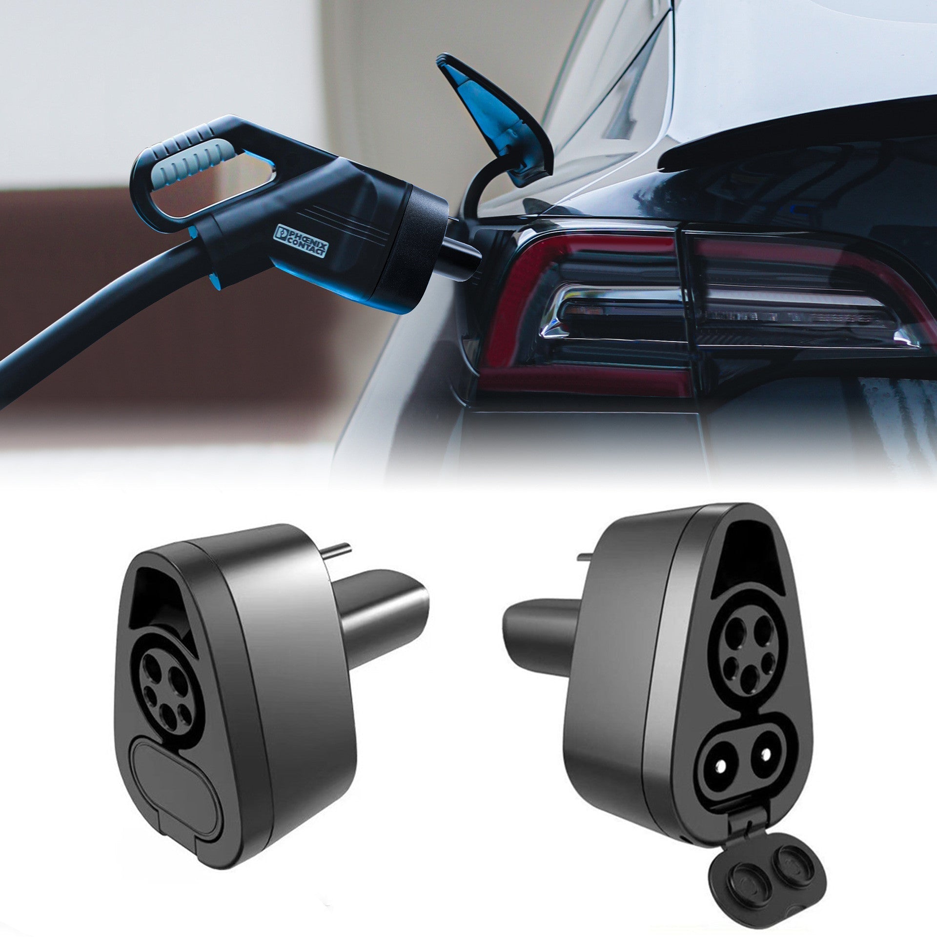 CCS1 & J1772 2-in-1 Charging Adapter for Tesla - Teskay