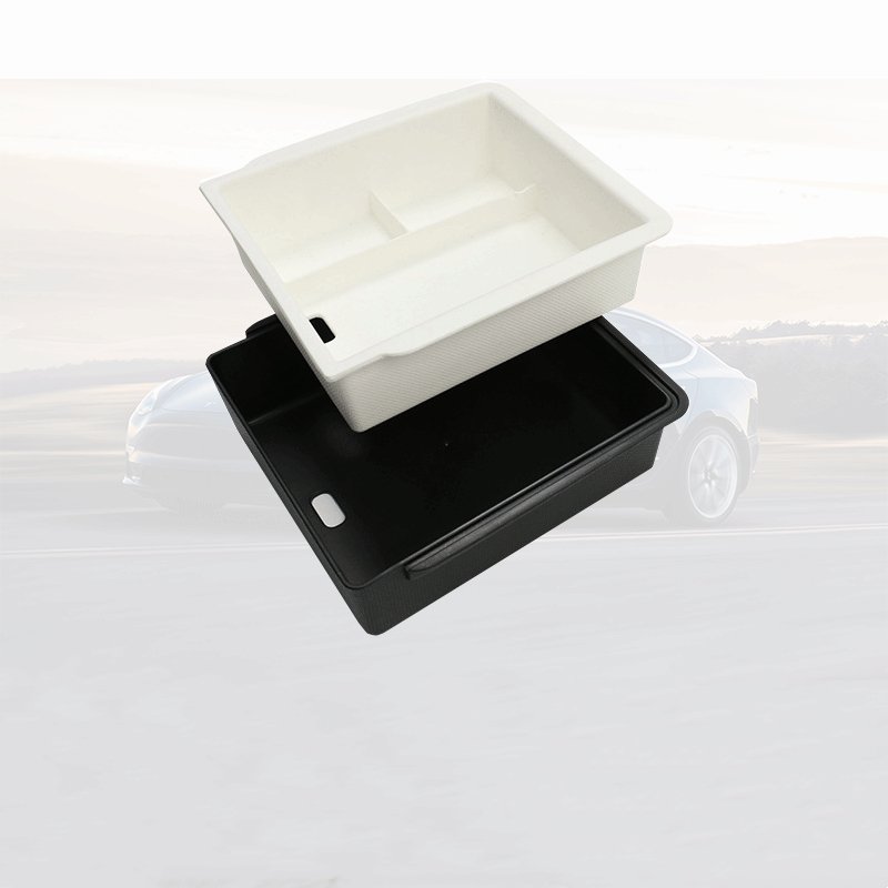 Center Armrest Storage Box Double-Layered for Tesla Model 3 Highland & New Model Y