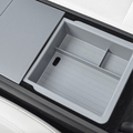 Center Armrest Storage Box Double-Layered for Tesla Model 3 Highland & New Model Y Grey