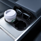 Center Console Cup Holder With Storage Organize for Model 3/Y grey (BFCM Flash Sale)