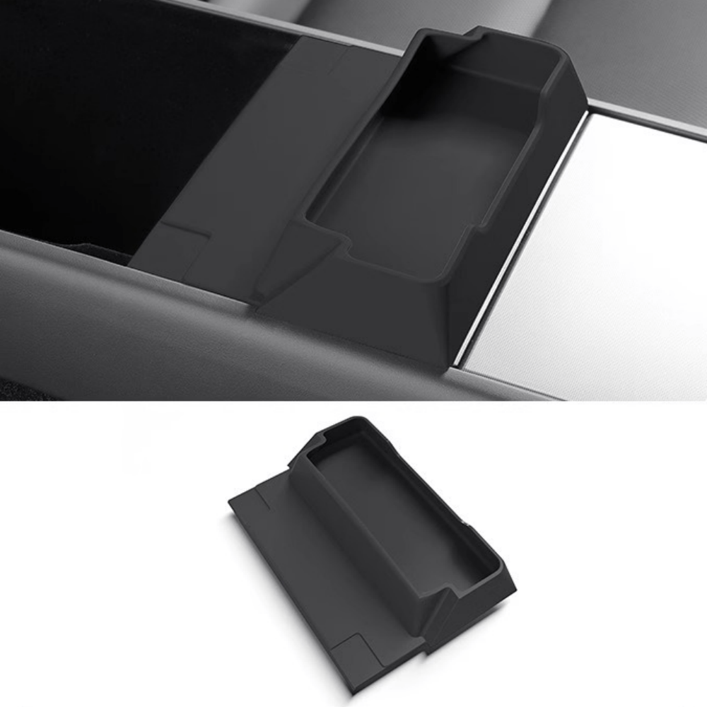 Center Console Glasses Tray for Tesla Model Y Juniper & Model 3 Highland Black