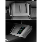 Center Console Wireless Charging Pad with Side Pockets For Tesla Model 3 Highland & Model Y Juniper - Teskay