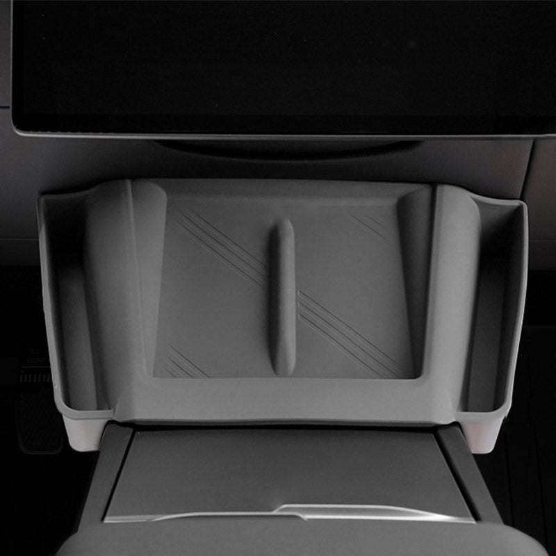 Center Console Wireless Charging Pad with Side Pockets For Tesla Model 3 Highland & Model Y Juniper - Teskay