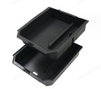 Center Front Storage Box Double-Layered for Tesla Model 3 Highland & New Model Y Black