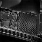 Center Panel Storage Box Dry Carbon Fiber Overlay for Tesla Model S/X 2021+ - Teskay